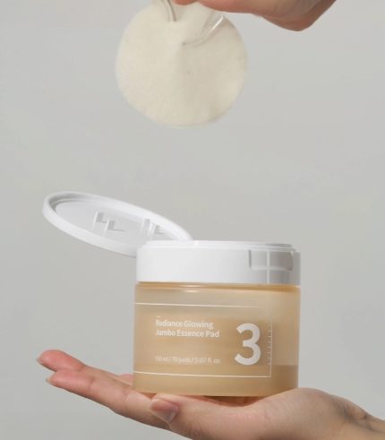 Numbuzin - No.3 - Radiance Glowing Jumbo Essence Pad - Rozjasňující pleťové tampony - 70 ks / 150 ml