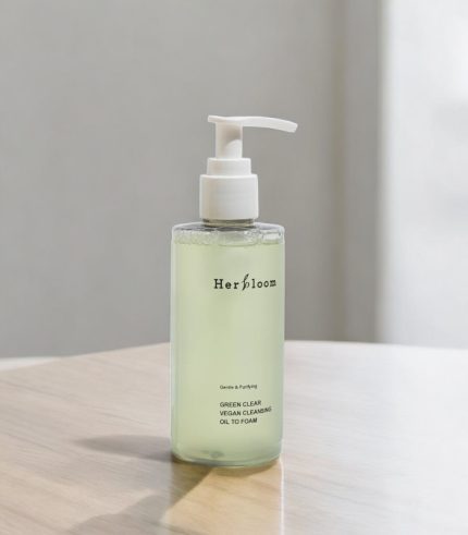 Green Clear Vegan Cleansing Oil to Foam