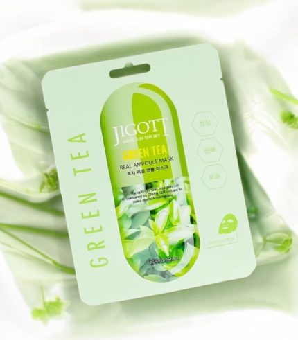 Jigott Green Tea Real Ampoule Mask 27 ml