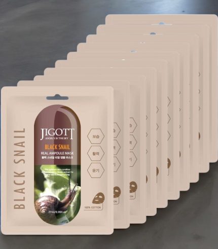 Jigott Black Snail Real Ampoule Mask 27 ml