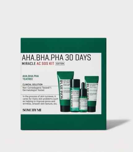 Pečující sada s AHA, BHA a PHA kyselinami - Mycí pěna - 30 ml + Tonikum - 30 ml + Sérum - 10 ml + Krém - 20 g