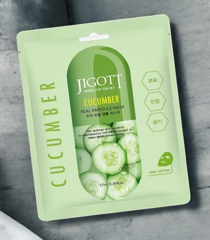 JIGOTT Cucumber Real Ampoule Mask 27 ml