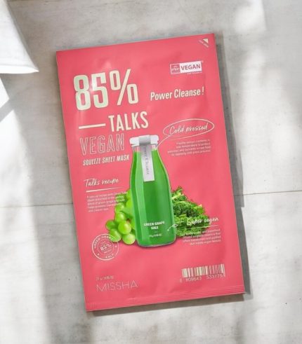 MISSHA] TALKS VEGAN SQUEEZE SHEET MASK (POWER CLEANSE) 27G