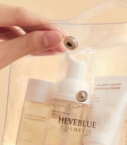 Heveblue Salmon-Caring-Centella-Special-Travel-Kit-Bag