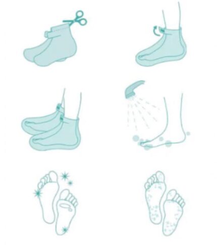 the face shop smile foot peeling jelly mask