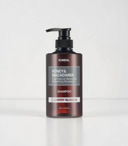KUNDAL – Honey & Macadamia Nature Shampoo, Cherry Blossom, 500ml